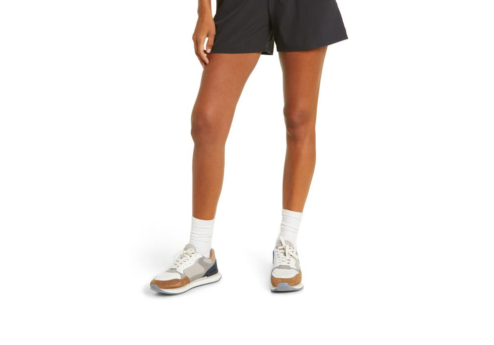 Shorts franzidos pretos femininos Zella, tamanho médio