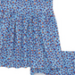 Conjunto de vestido e pantalonas Tucker + Tate Blue Animal Dot com mangas esvoaçantes - Tamanho 6M