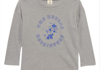 Camiseta gráfica Tucker + Tate em liga cinza mesclada com recesso tamanho cachorro 9m