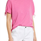 Camiseta Caslon com mangas amarradas - Pink Ibis - Tamanho Médio