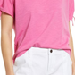 Camiseta Caslon com mangas amarradas - Pink Ibis - Tamanho Médio