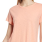 Camiseta Peplum Caslon(R) em Rosa Coral Tamanho X-G