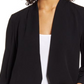 Blazer preto halógeno de tamanho médio com frente aberta