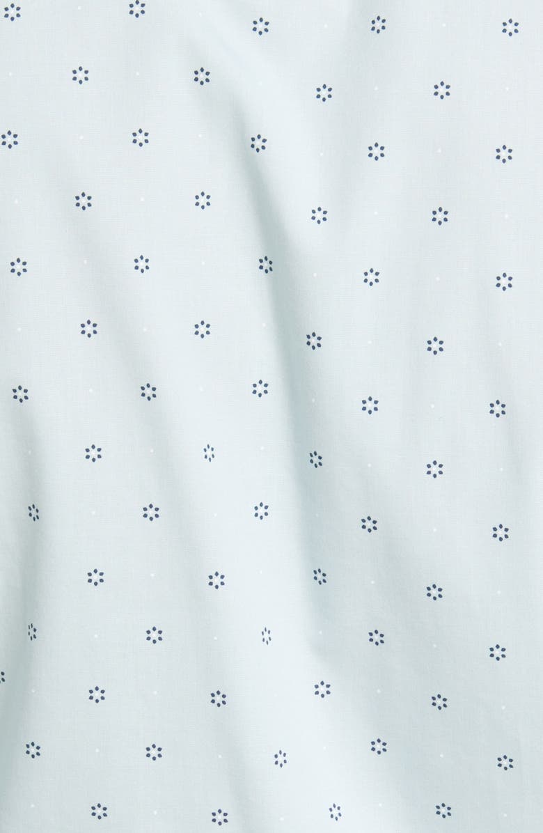 Camisa social Nordstrom Green Uni Geo Flowers - Tamanho 15-32, ajuste tradicional, não passável
