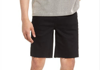 Shorts jeans Bp. Raw Edge Slim Fit em preto cru