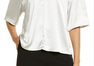 Blusa Nordstrom com decote em V em marfim, tamanho pequeno