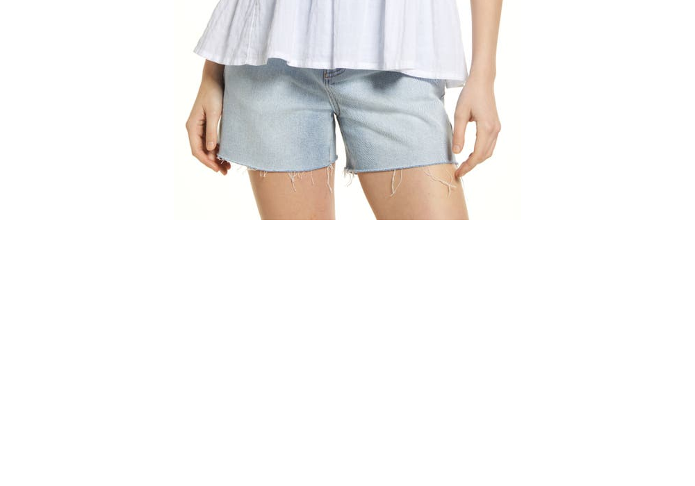 Regata feminina Treasure &amp; Bond com alças e babados, tamanho extrapequeno