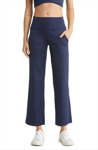 Legging Zella Feminina Azul Marinho Nightfall Renew Cintura Alta Bolso Flare Tornozelo Tamanho Médio