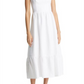 Vestido de linho Lucila com babados Reformation em branco, tamanho 6