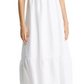 Vestido de linho Lucila com babados Reformation em branco, tamanho 6