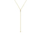 Eklexic - Women's Cz & Opal Thin Chain Lariat Necklace