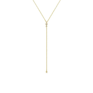 Eklexic - Colar feminino com corrente fina de zircônia cúbica e opala