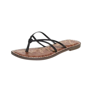 Sam Edelman - Sandálias femininas Gerianne Flip Flop com tiras de couro