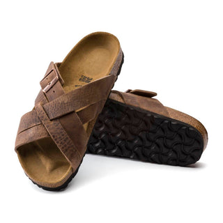 Birkenstock - Sandálias de couro Lugano femininas