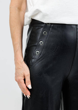 Lysse - Women's Odalis Hi Waist Vegan Leather Wide Leg Pants