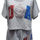 Queen Of Sparkles - Beaded USA Top