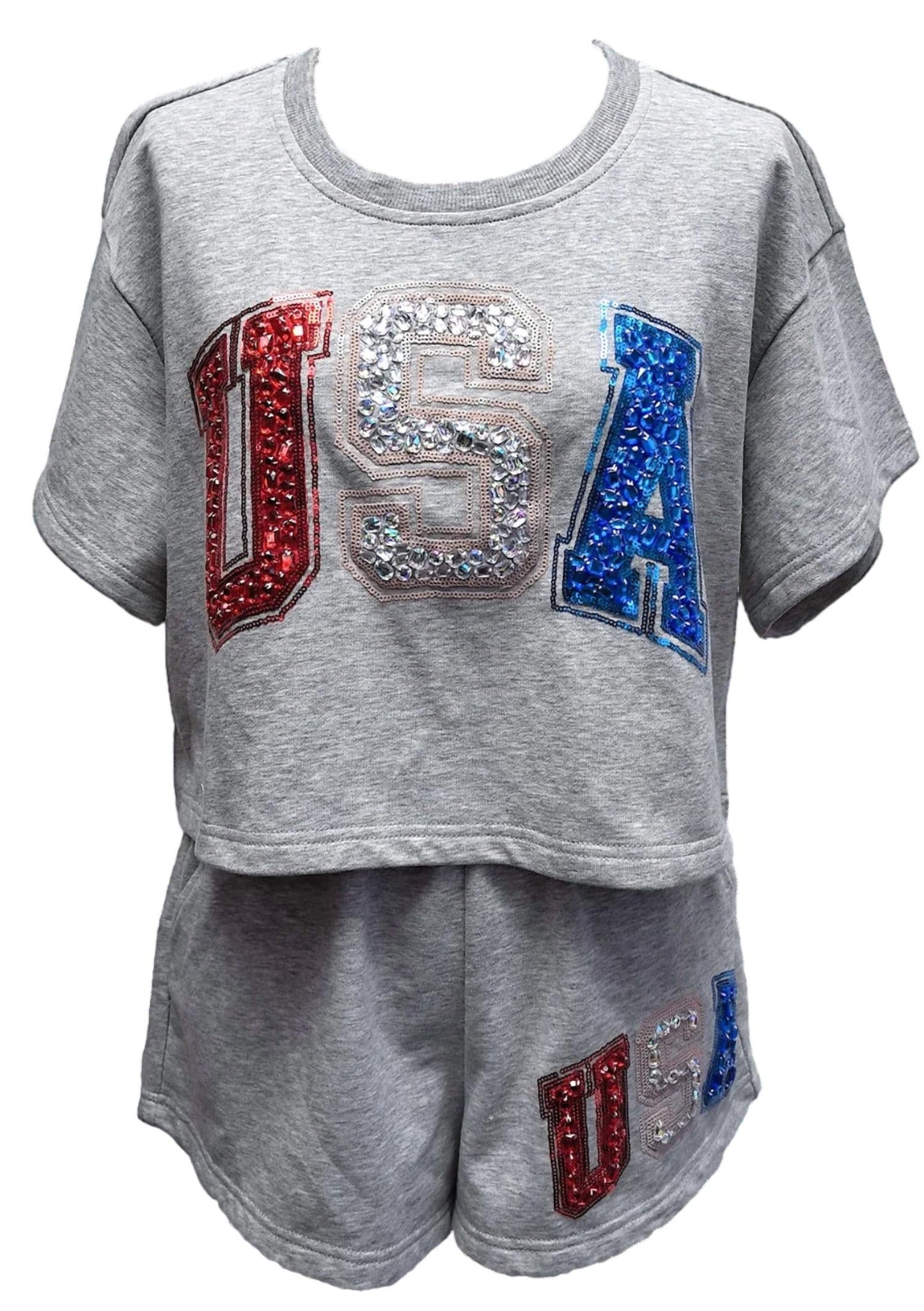 Queen Of Sparkles - Beaded USA Top