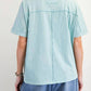 Easel - Embroidered Mineral Wash Boxy Top