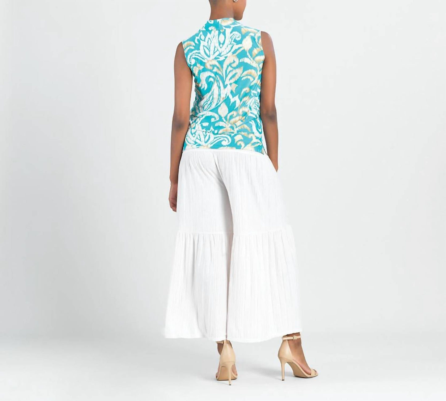 Clara Sun Woo - Sleeveless Draped Cowl Neck Top