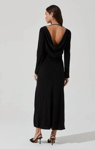 Astr - Vestido longo com decote redondo Decima
