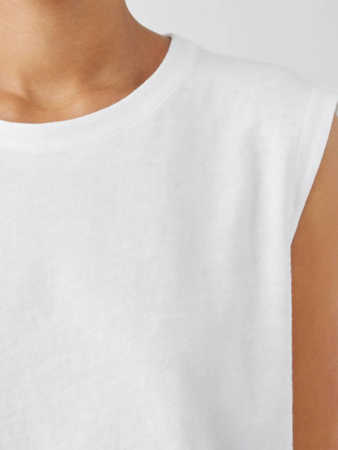 Eileen Fisher - Cozy Organic Cotton Slub Round Neck Tank