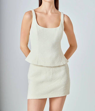 2.7 August Apparel - Regata Tweed Skinny com Alças