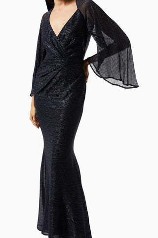 Talbot Runhof - Vestido longo Conley 2 Midnight Pleats