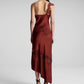 A.L.C. - STELLA SATIN AND LACE MIDI DRESS