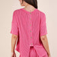 Very J - Oversized Two Tone Double Knit Top & Shorts