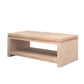 Modern Wood Coffee Table with Beaded Trim – 47" Rectangular