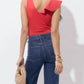 Adelyn Rae - Palmas Asymmetrical Ruffle Bodysuit