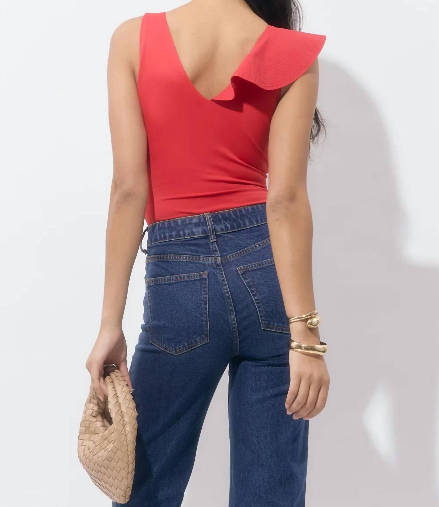 Adelyn Rae - Palmas Asymmetrical Ruffle Bodysuit