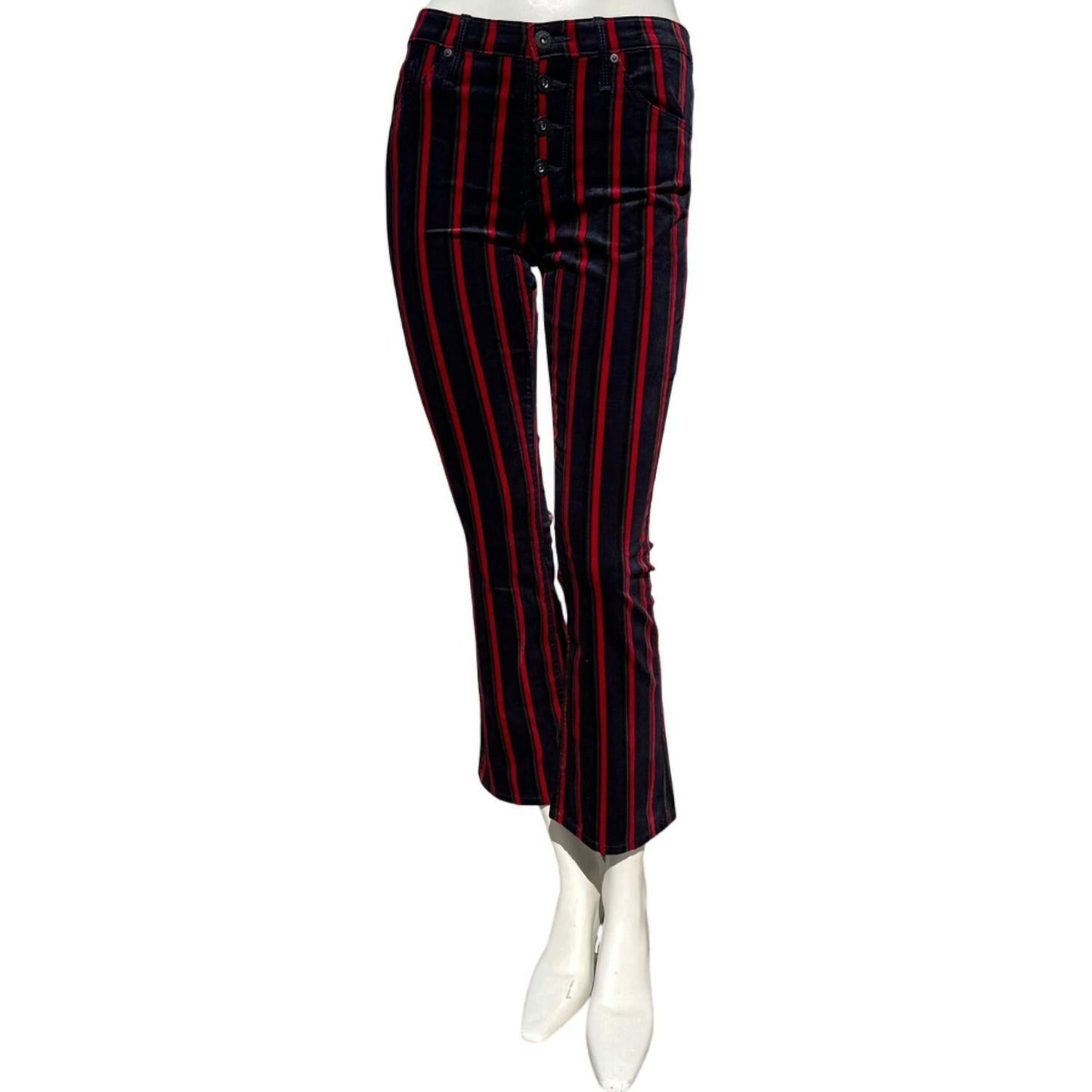 Ag Jeans - Women's Jodi Velvet High Rise Button Up Flare Crop Jean