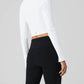 Alo Yoga - Alosoft Ribbed Show Stopper Cropped Shirt