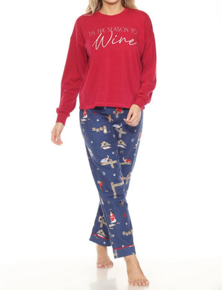 Pj Salvage - Blusa feminina "Tis The Season To Wine"