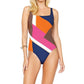 Profile By Gottex - Maritime Square Neck One Piece Swimsuit