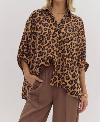 Entro - Top com botões e ombros caídos