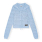 Ganni - Cotton Mix Tie String Cardigan