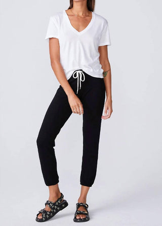 Monrow - Camiseta com decote em V relaxado