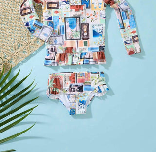 Seafolly - Girl's On Vacation Peplum Surf Set