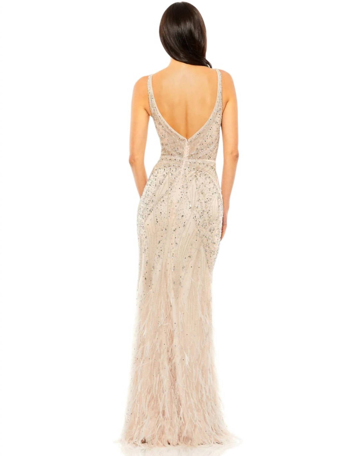 Mac Duggal - Embellished Feather Gown