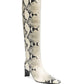 Khaite - Ona 55mm Snake Effect Leather Knee Hi Boots