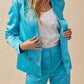 Day + Moon - Double Breasted Satin Blazer