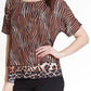 Multiples - Dolman Short Sleeve Hi-Lo Lined Layered Top