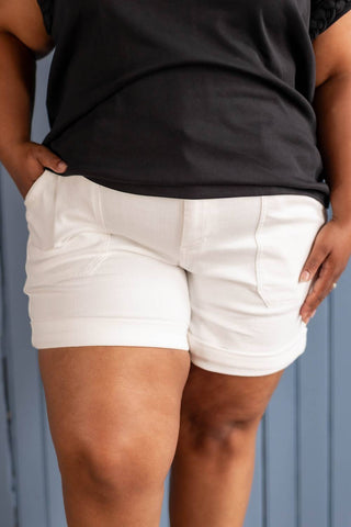 Judy Blue - Shorts de corrida femininos Traditionally Yours