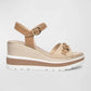 Nerogiardini - Women's Leather Chain Wedge Platform Sandals
