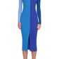 Suéter STAUD Shoko Colorblock Cobalt Multi Tamanho M