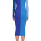 Suéter STAUD Shoko Colorblock Cobalt Multi Tamanho M
