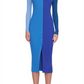 Suéter STAUD Shoko Colorblock Cobalt Multi Tamanho M