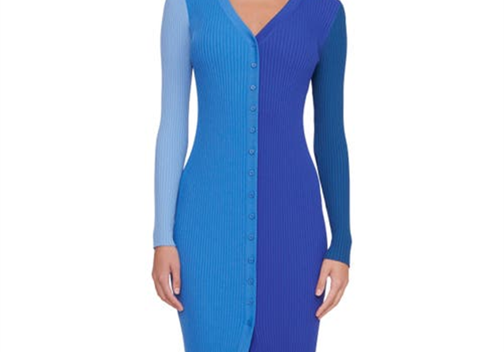 Suéter STAUD Shoko Colorblock Cobalt Multi Tamanho M